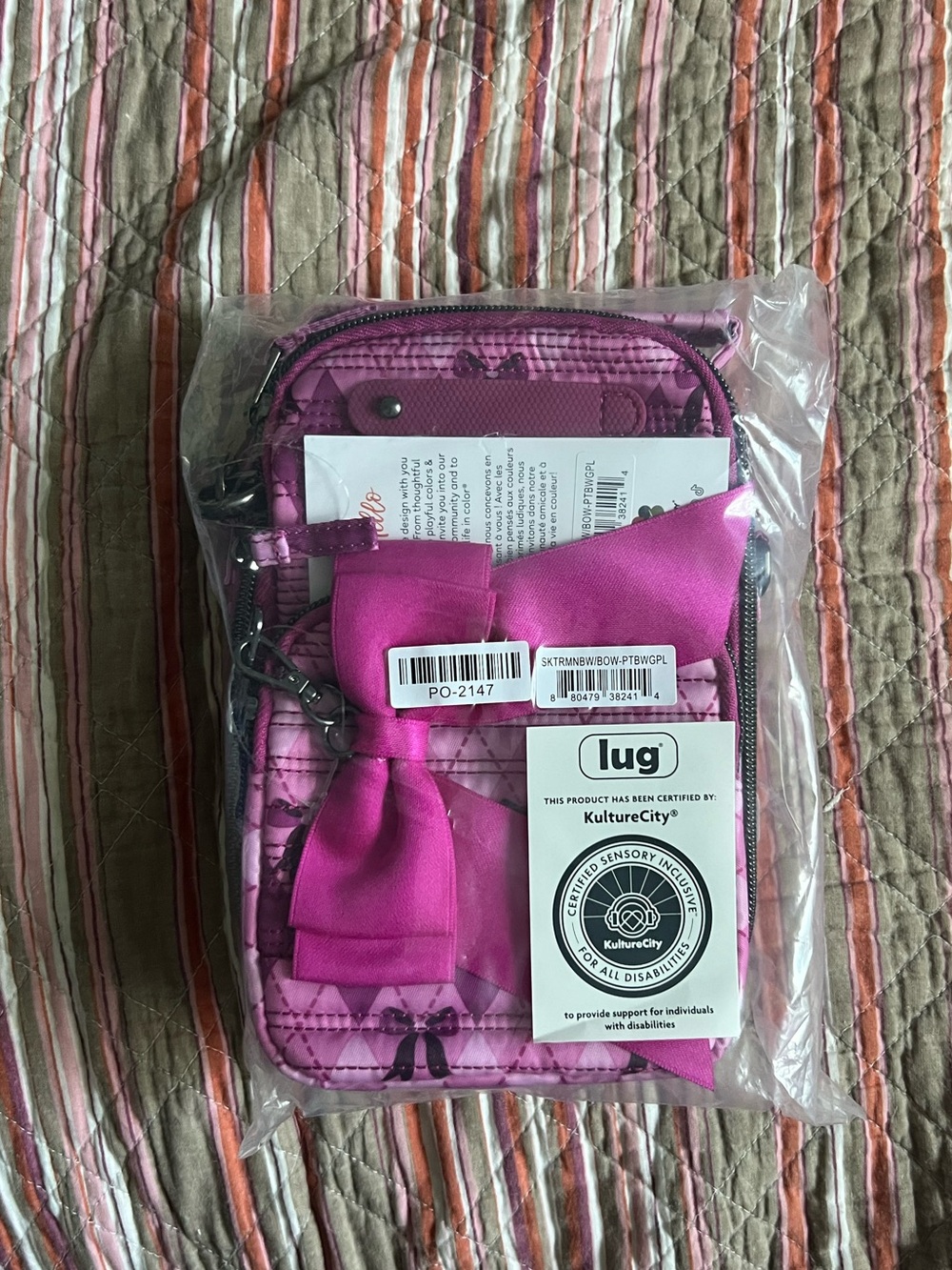 NWT~LUG~Skeeter Mini Bridge Crossbody Bag with Bow - Picture 2 of 8